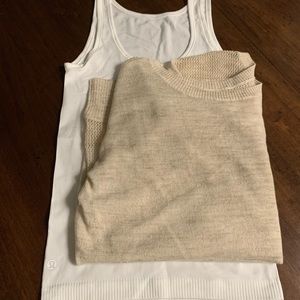 Lululemon 2 pieces: knit & cami